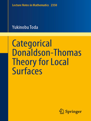cover image of Categorical Donaldson-Thomas Theory for Local Surfaces